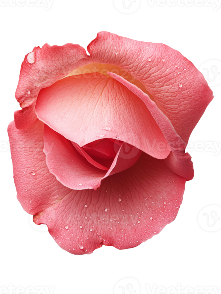 beautiful pink rose with delicate petals and water droplets png