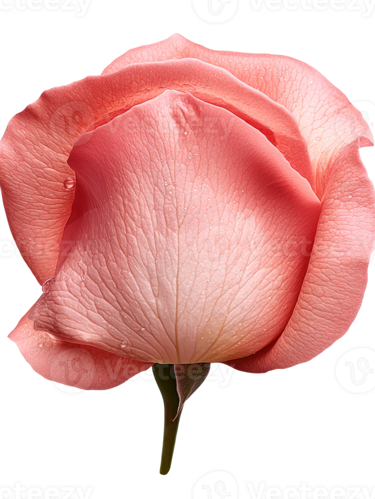 beautiful pink rose with delicate petals and water droplets png