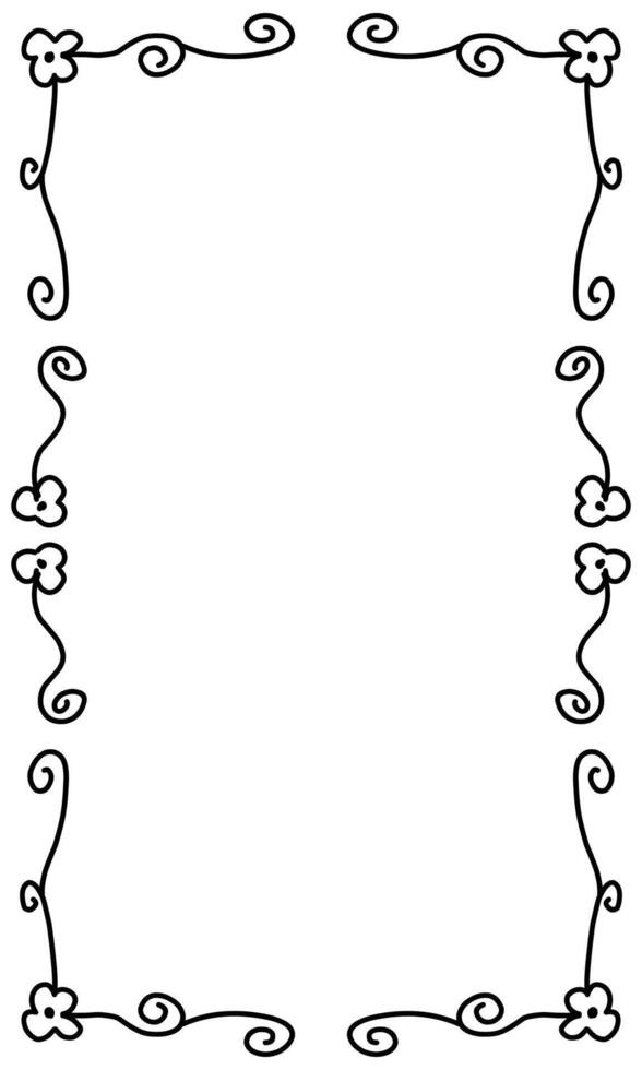 Kids hand drawing border frame vector