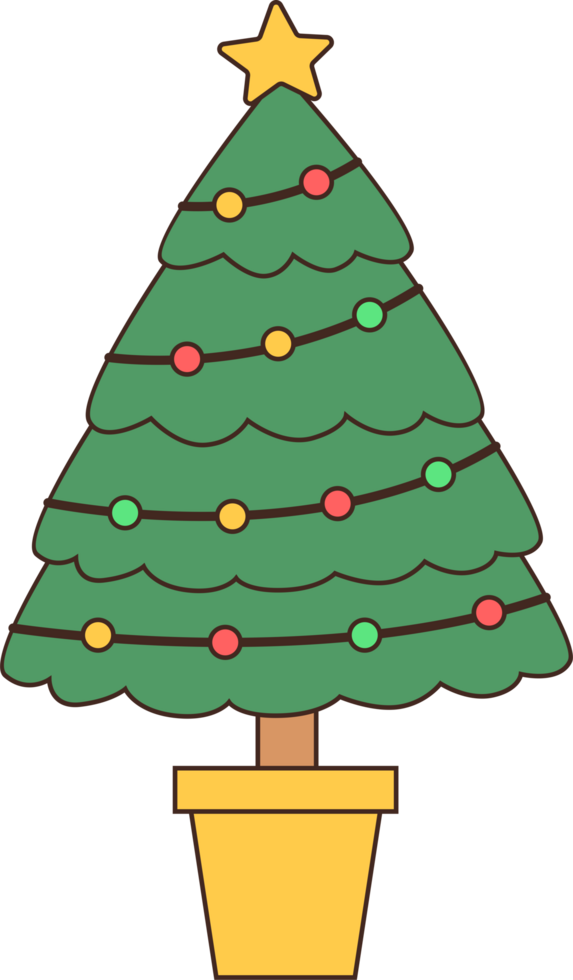 Christmas tree illustration png