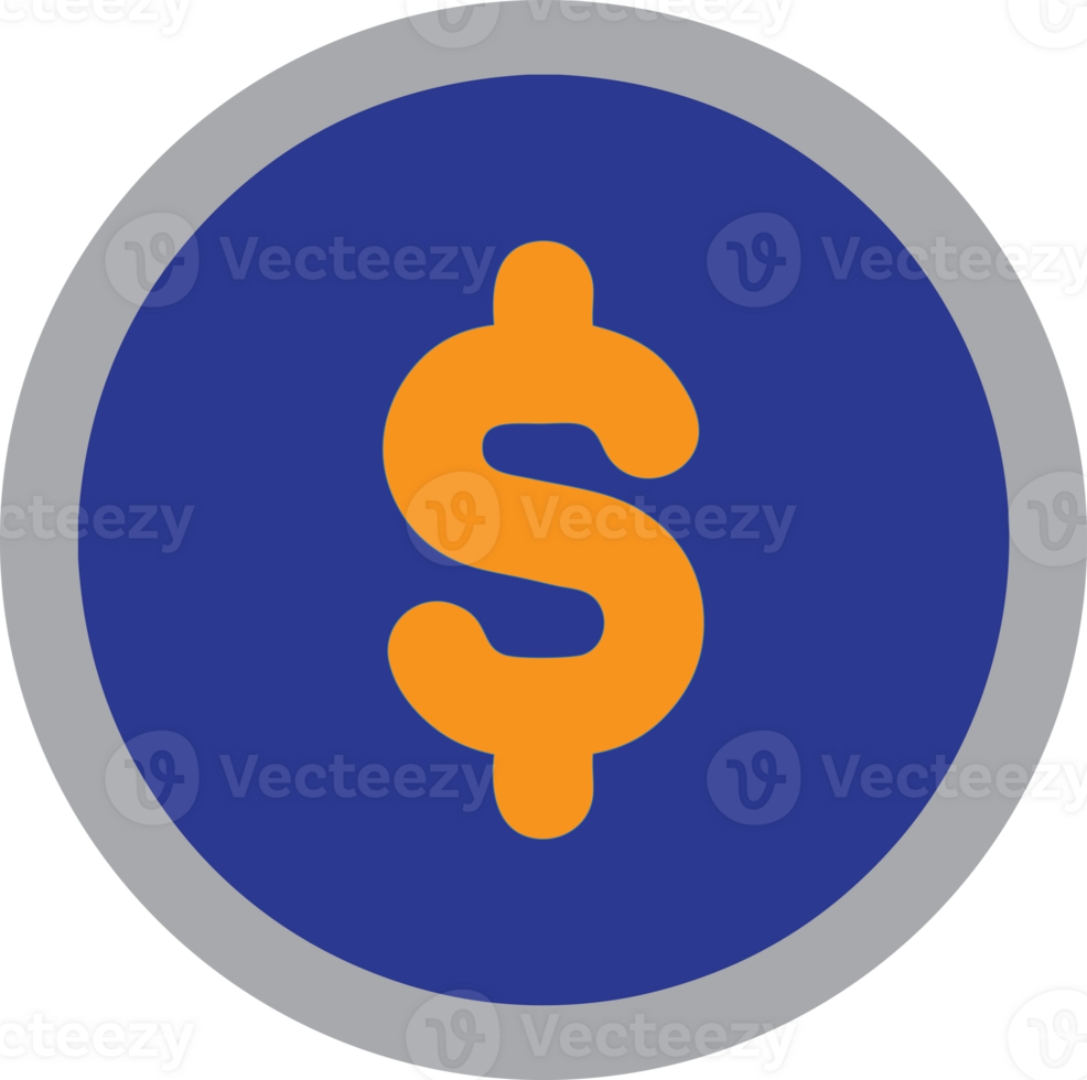 Money icon with round frame png