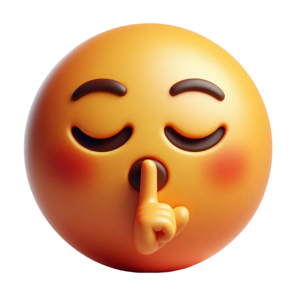 shushing face emoji, realistic shushing emoji png