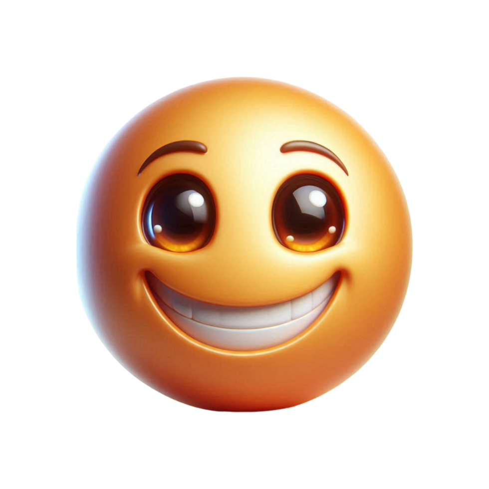 Smiling Face With Eyes Emoji Realistic, png