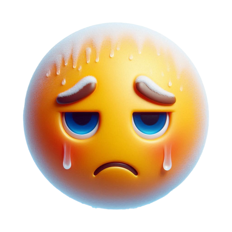 3d Crying Sad Emoticon Or Emoji on transparent png