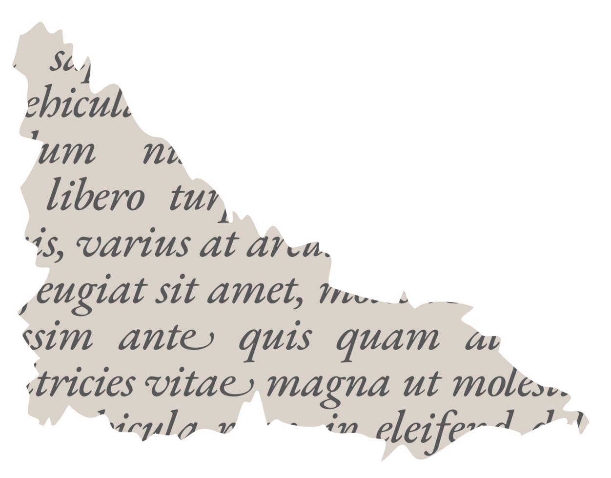 Shredded Paper Pieces with Text Lorem Ipsum png