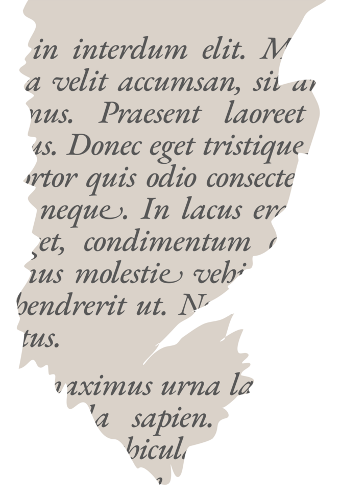 Torn Paper Fragment with Text Layout png