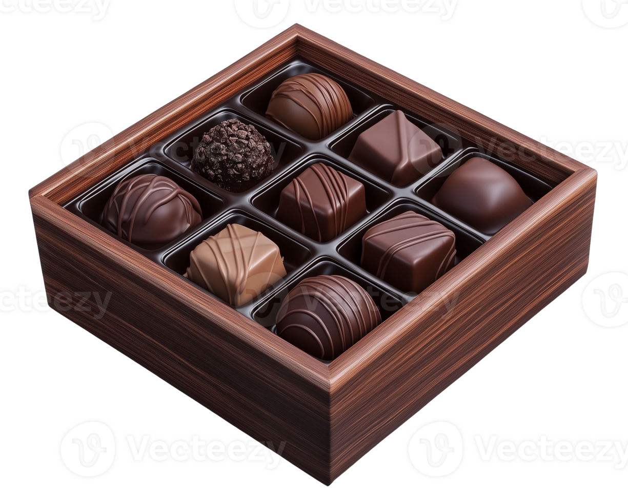 Chocolate Candy Box Isolated on Transparent Background png