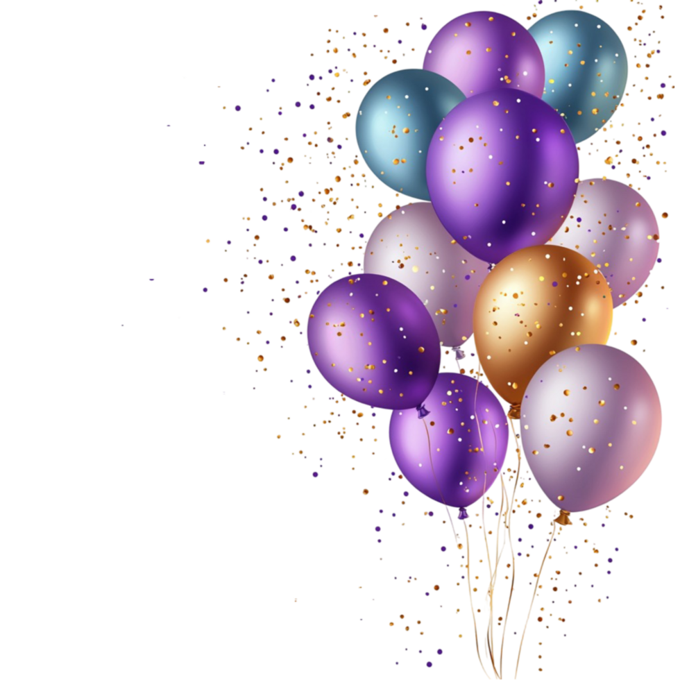 Fun Colorful Party Balloons for Celebrations png