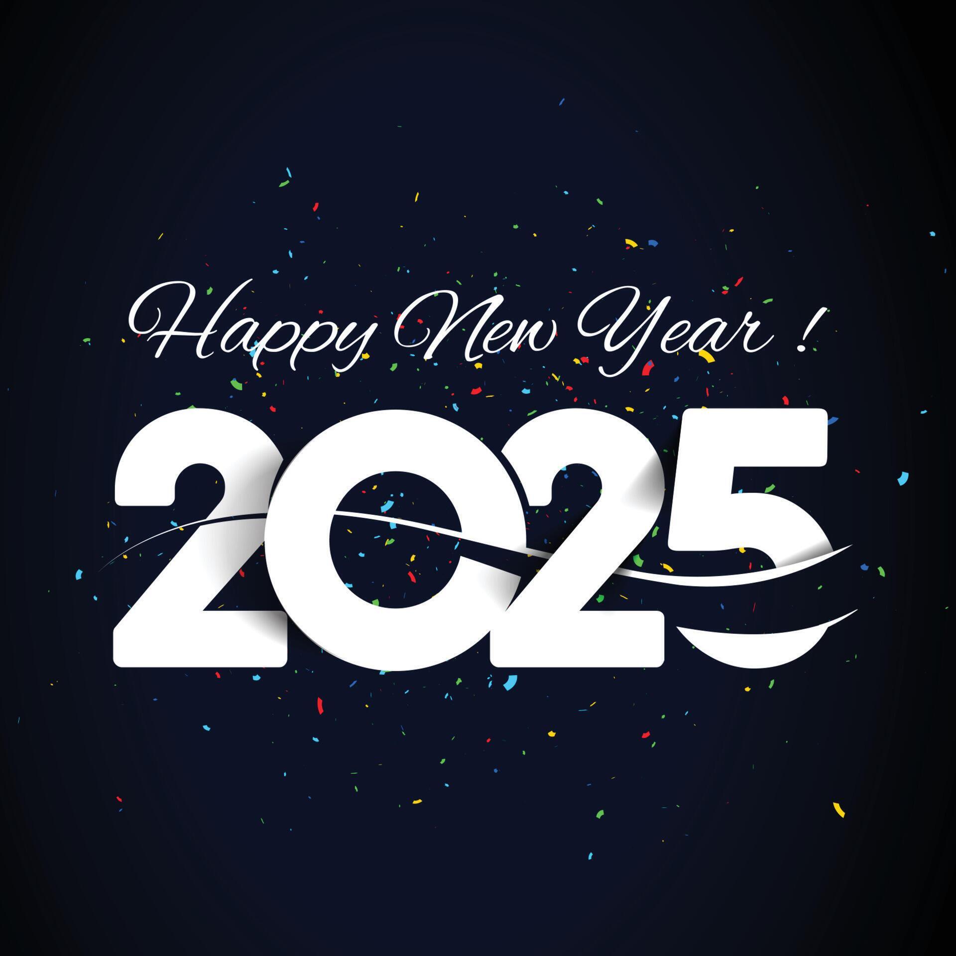 happy new year 2025 wishes banner design