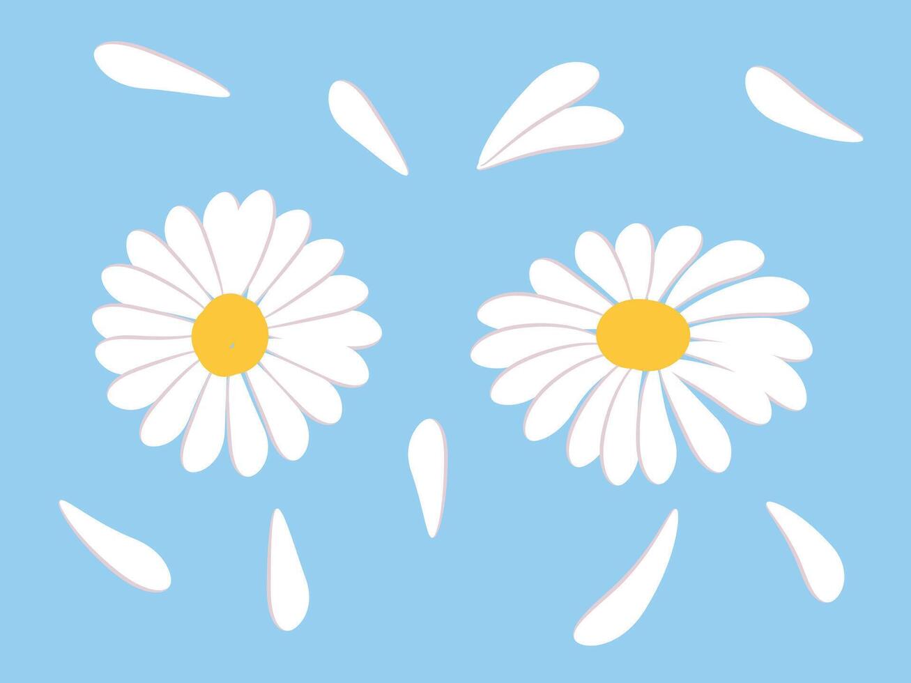 Daisy flower hand drawn icon vector