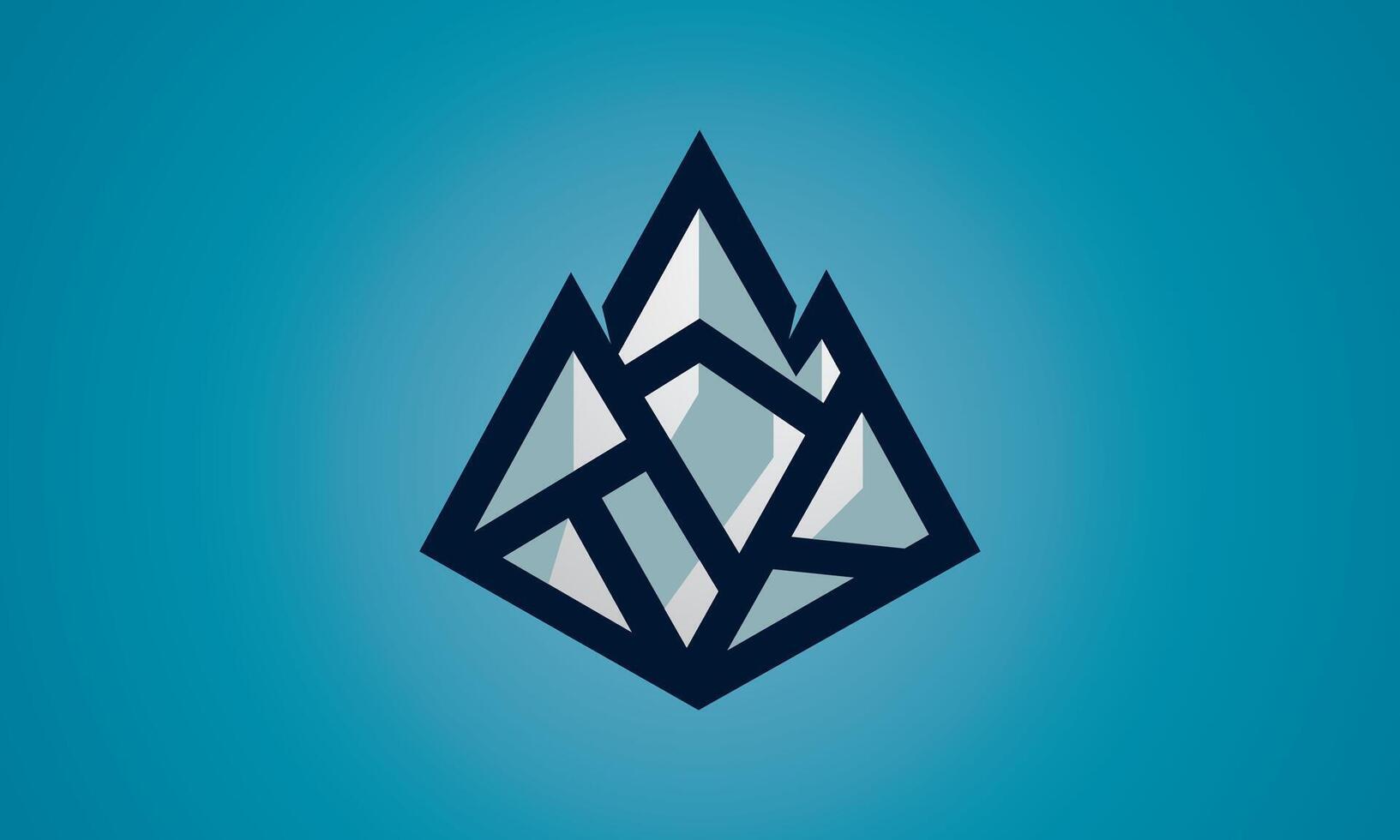Mountain peak shape logo icon design vector