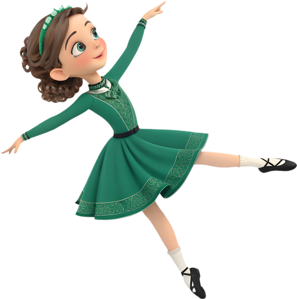 Stylish Cartoon Girls Posing in Gorgeous Dresses for Holiday Fun. . png