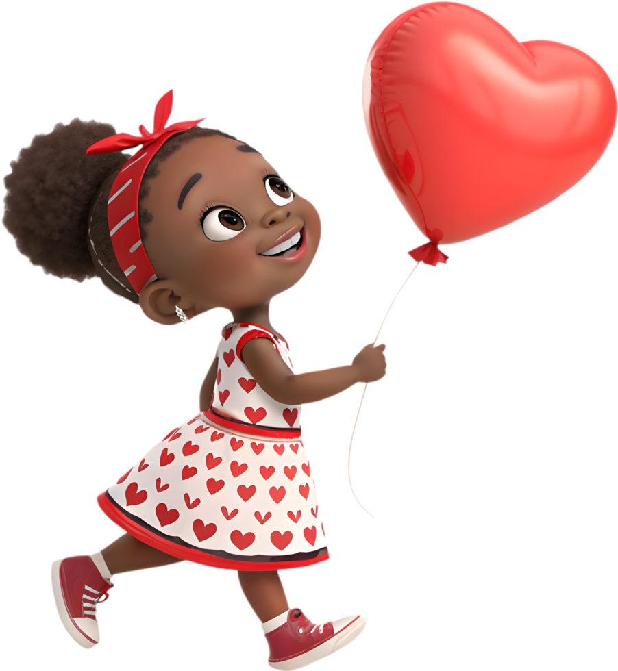 Beautifully Styled Valentines Baby Girl for Festival Decoration Cheer. . png