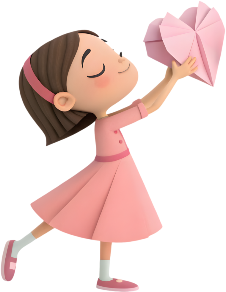 Beautifully Styled Girl at Valentines Baby Festival Parade Fun. . png