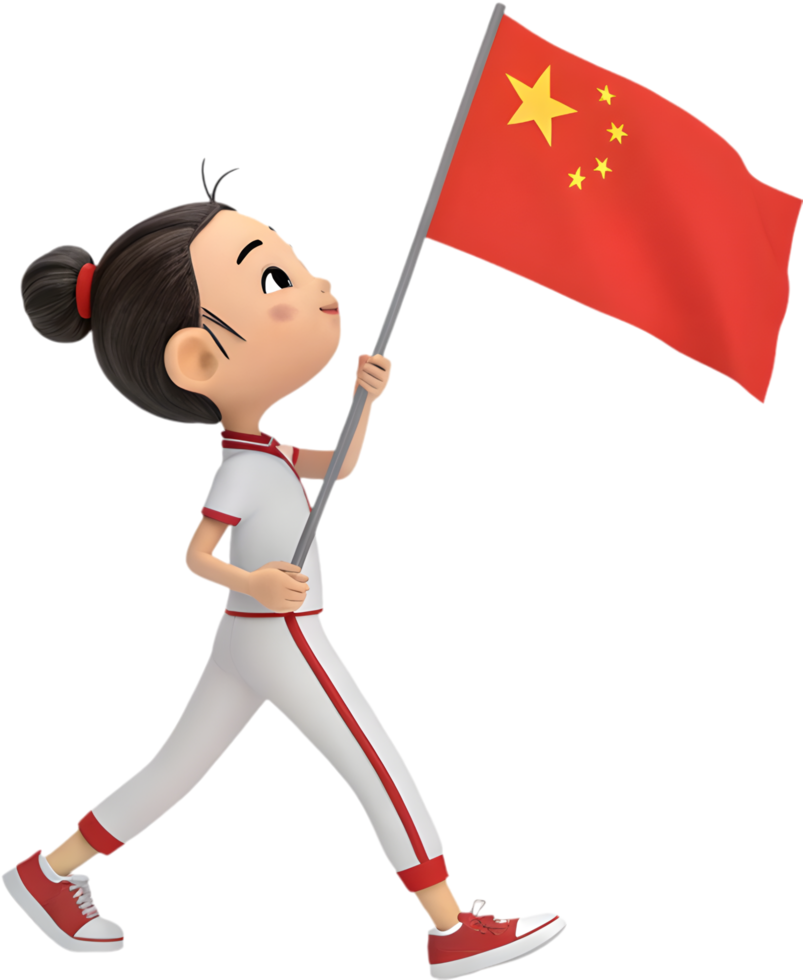 Cute Girl Posing for International Women s Day Festival Parade. . png