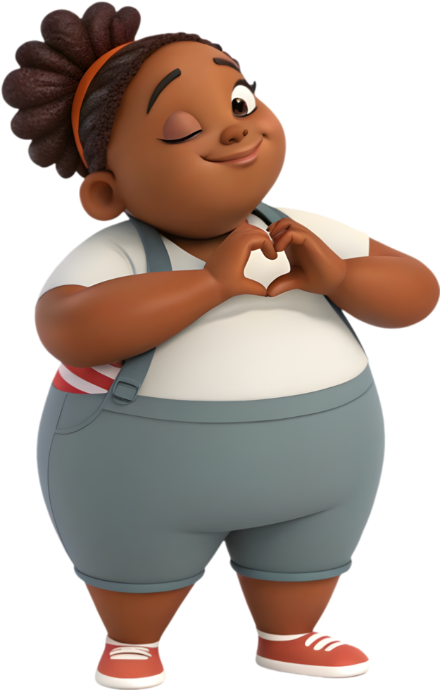 Stylish Cartoon Girl Posing Beautifully at Women s Day Parade. . png