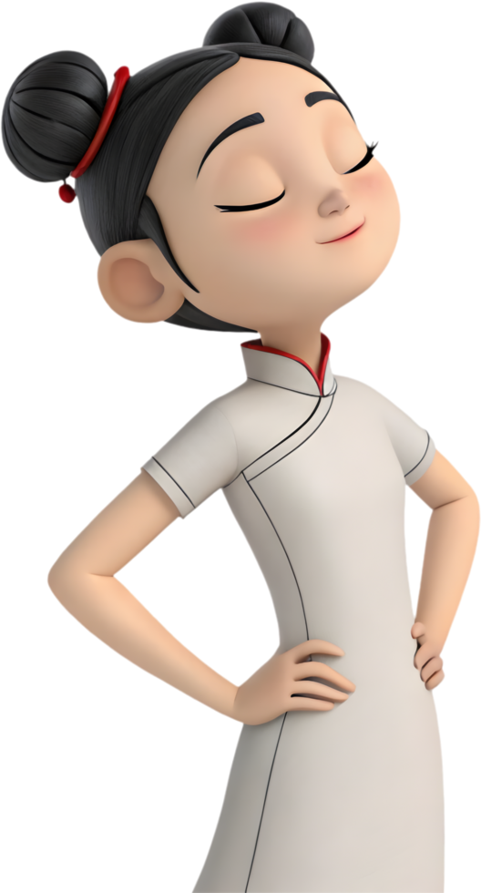 Beautiful Women s Day Cartoon Girl for Holiday Decoration Ideas. . png