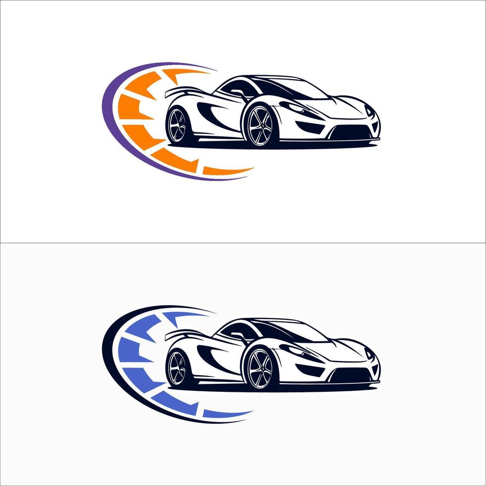 Auto speed car logo design vector