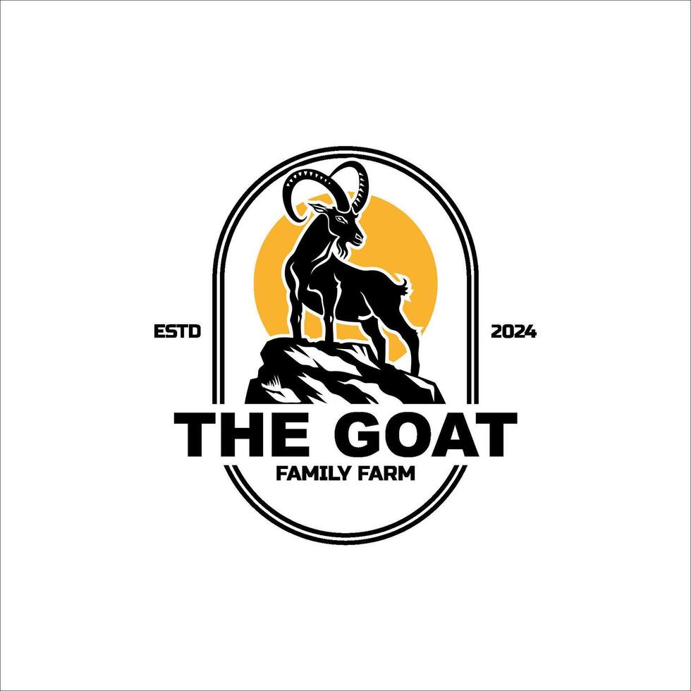 goat logo. white background vector