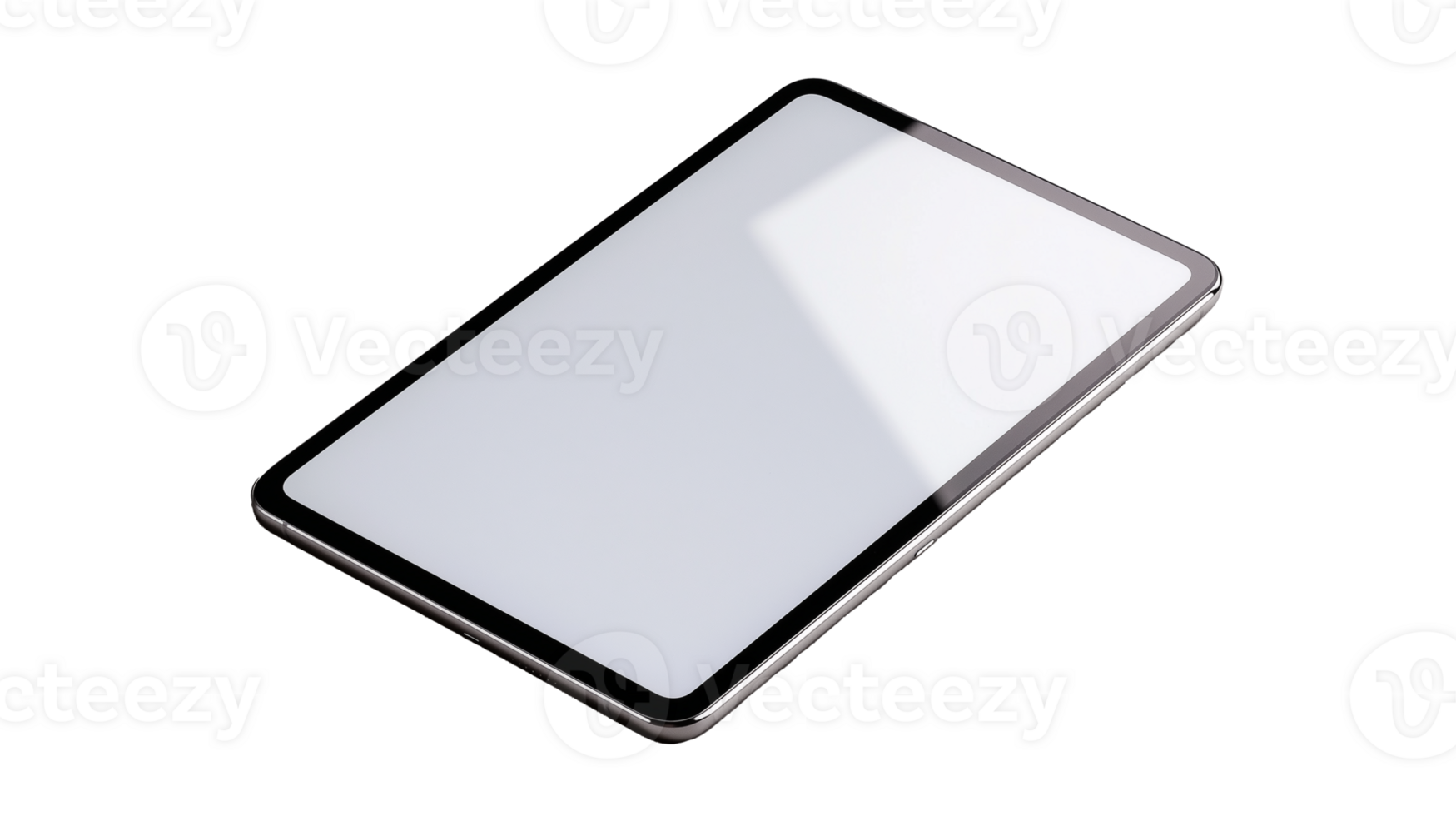 Modern tablet device on transparent background showcasing sleek design and minimalism png
