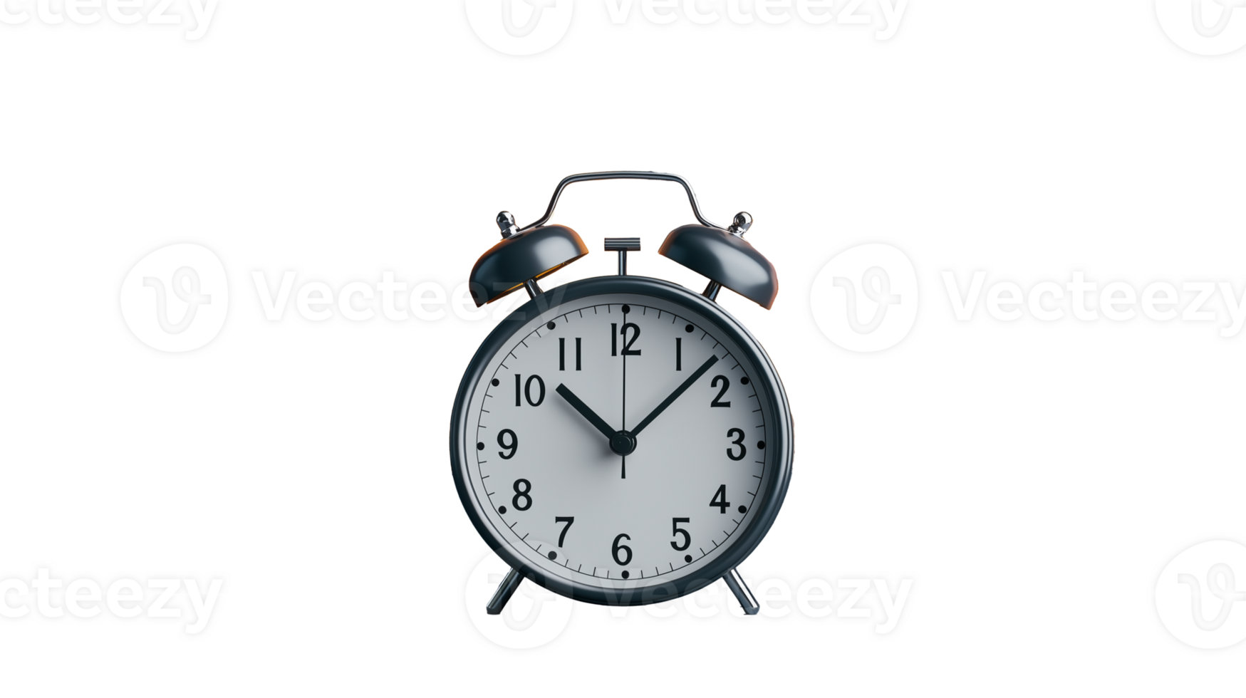 Classic Alarm Clock Design on Transparent Background for Timeliness and Precision png