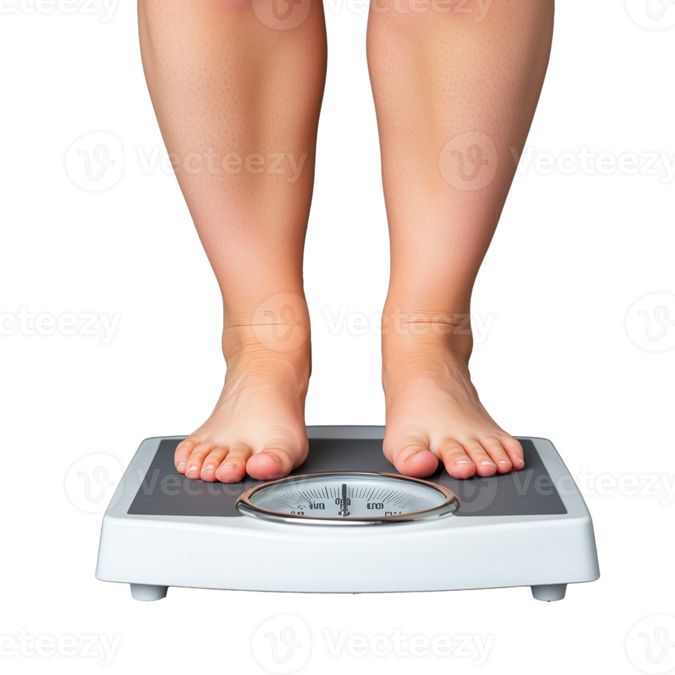 Weighing Scale with Feet on Transparent Background for Health Tracking png