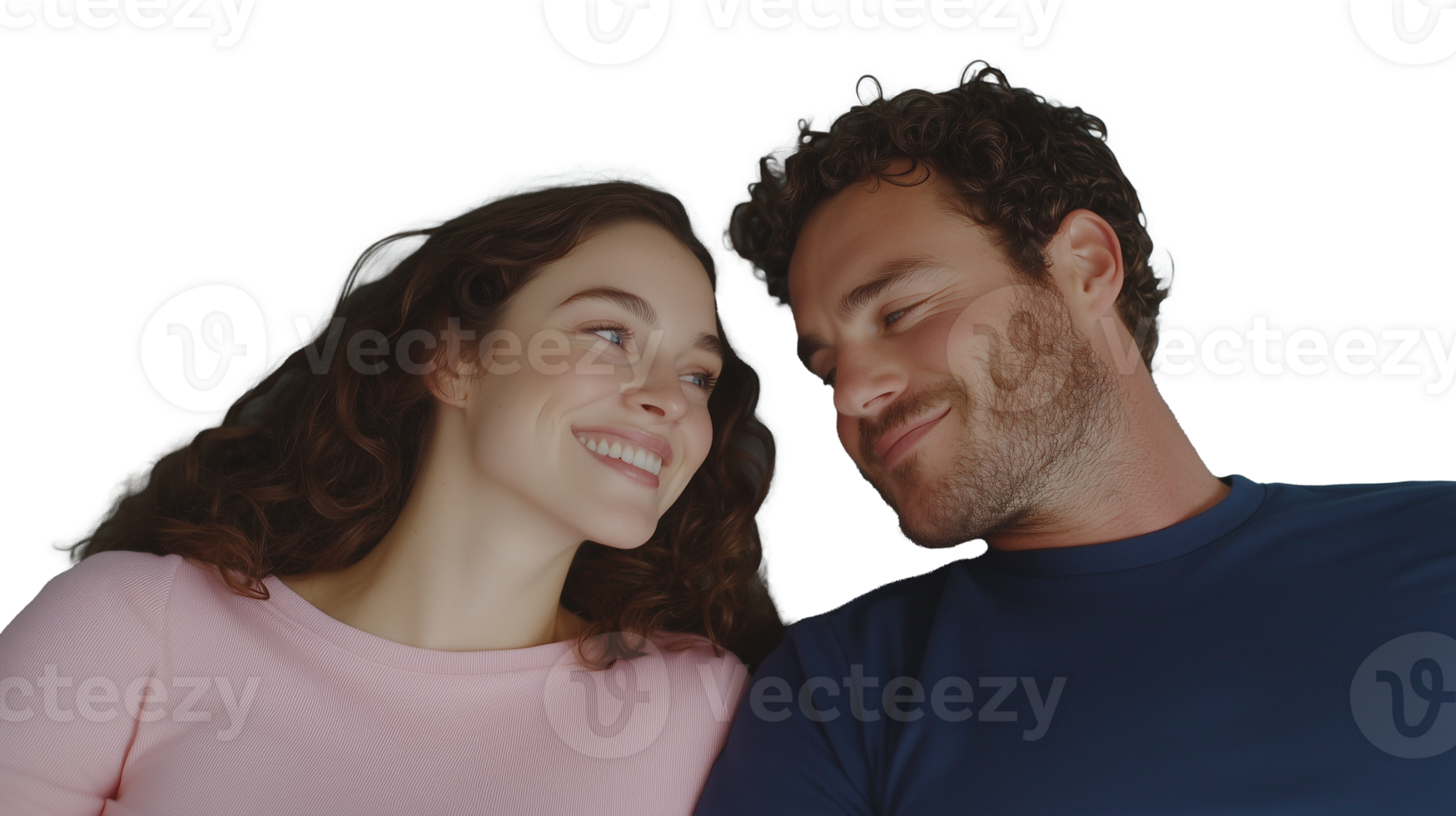 Couple Smiling Together with Transparent Background, Joyful Connection and Love png