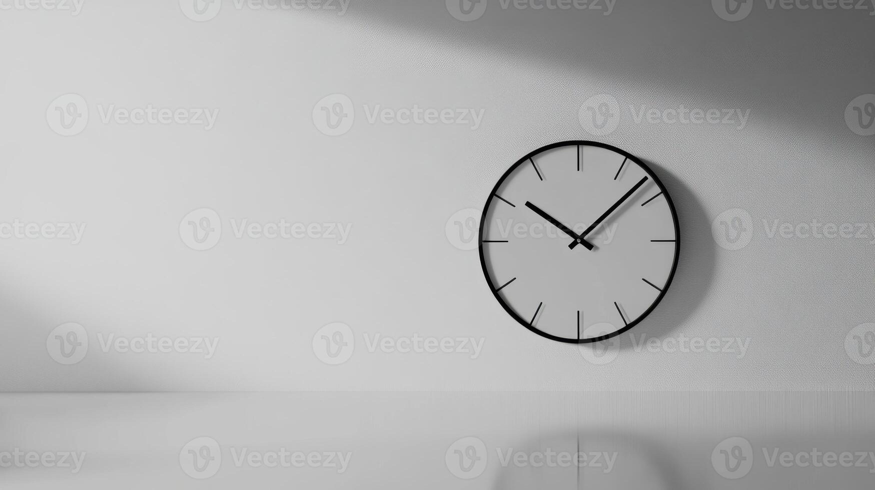 Monochrome countdown clock with geometric design, simple festive elegance. Christmas, New Year's Eve photo