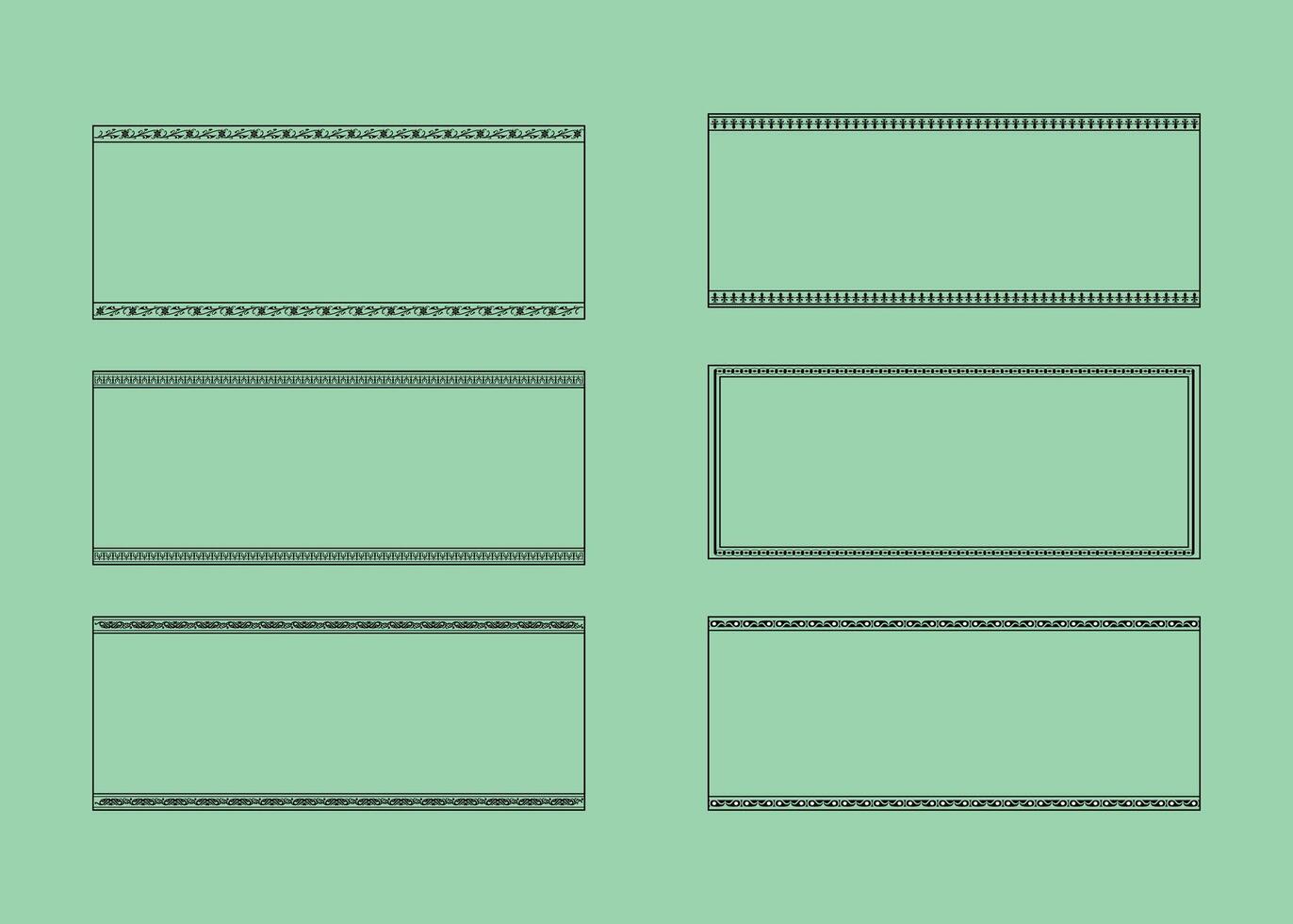 Four blank film strips on a green background vector