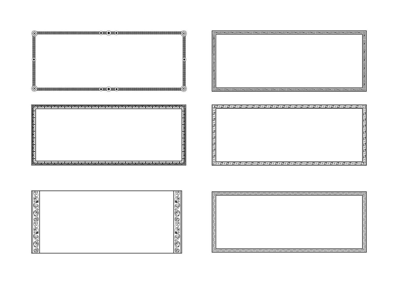 Set of blank frames for your design illustration vector