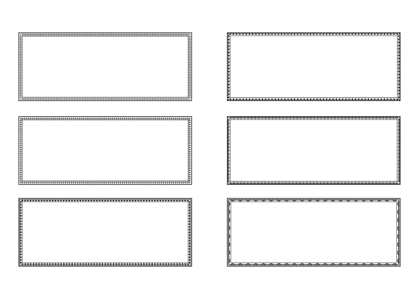 Blank card template set with different shapes vector