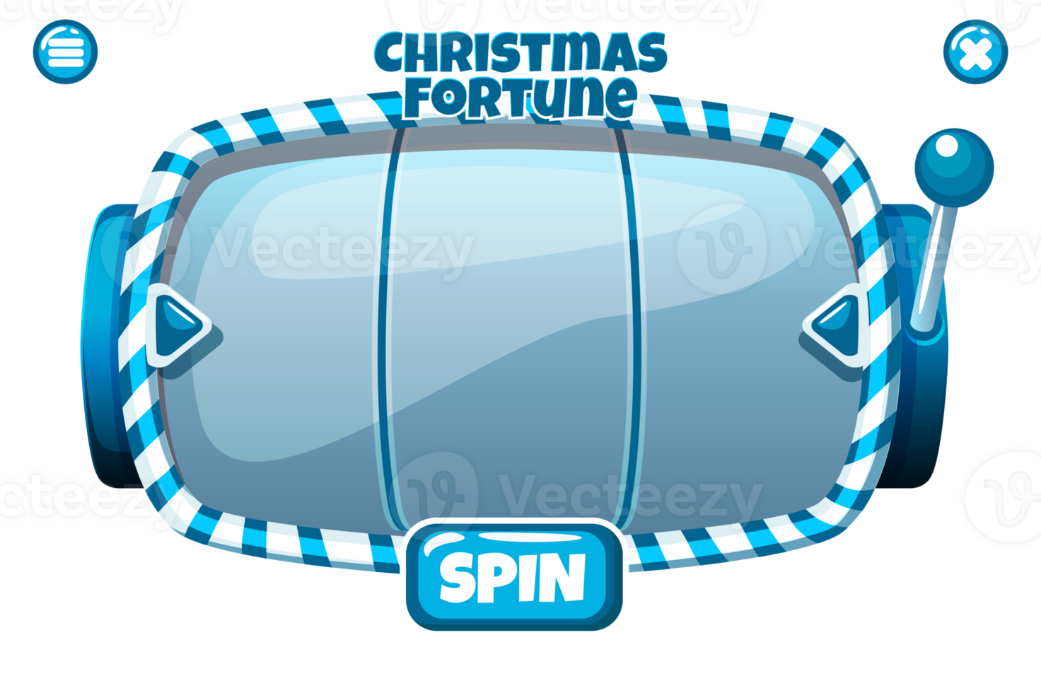 Christmas slot machine,Banner with candy empty slot machine for casino game in blue color png