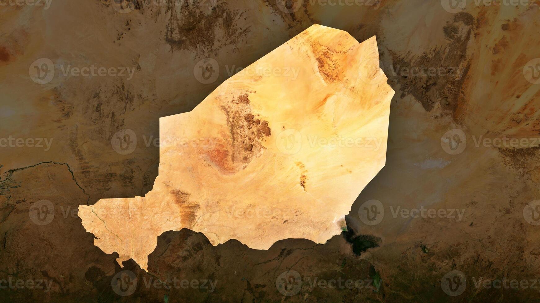 4K Niger Territory Map in Africa, High Resolution Satellite View, Widescreen 4K Resolution photo