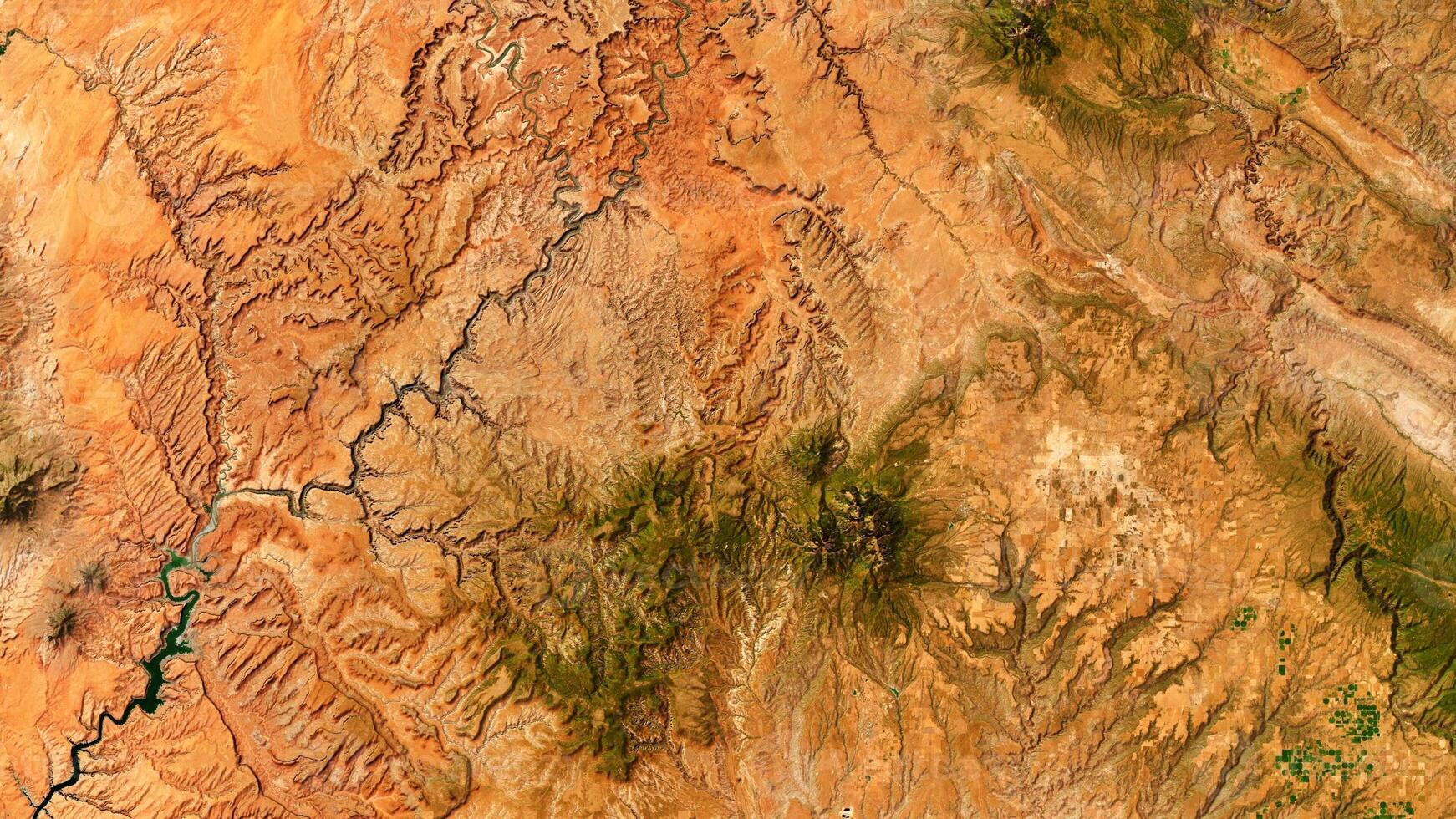 4K Canyonlands National Park in Utah Usa Map, High Resolution Satellite View With No Border, Widescreen 4K Resolution photo
