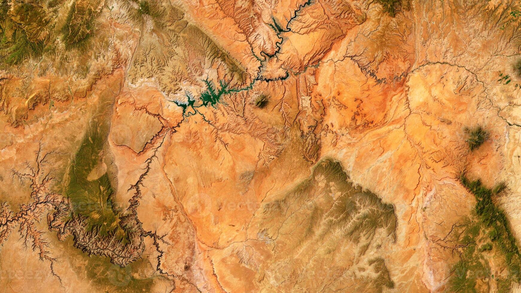 4K Grand Canyon National Park in Arizona Usa Map, High Resolution Satellite View With No Border, Widescreen 4K Resolution photo