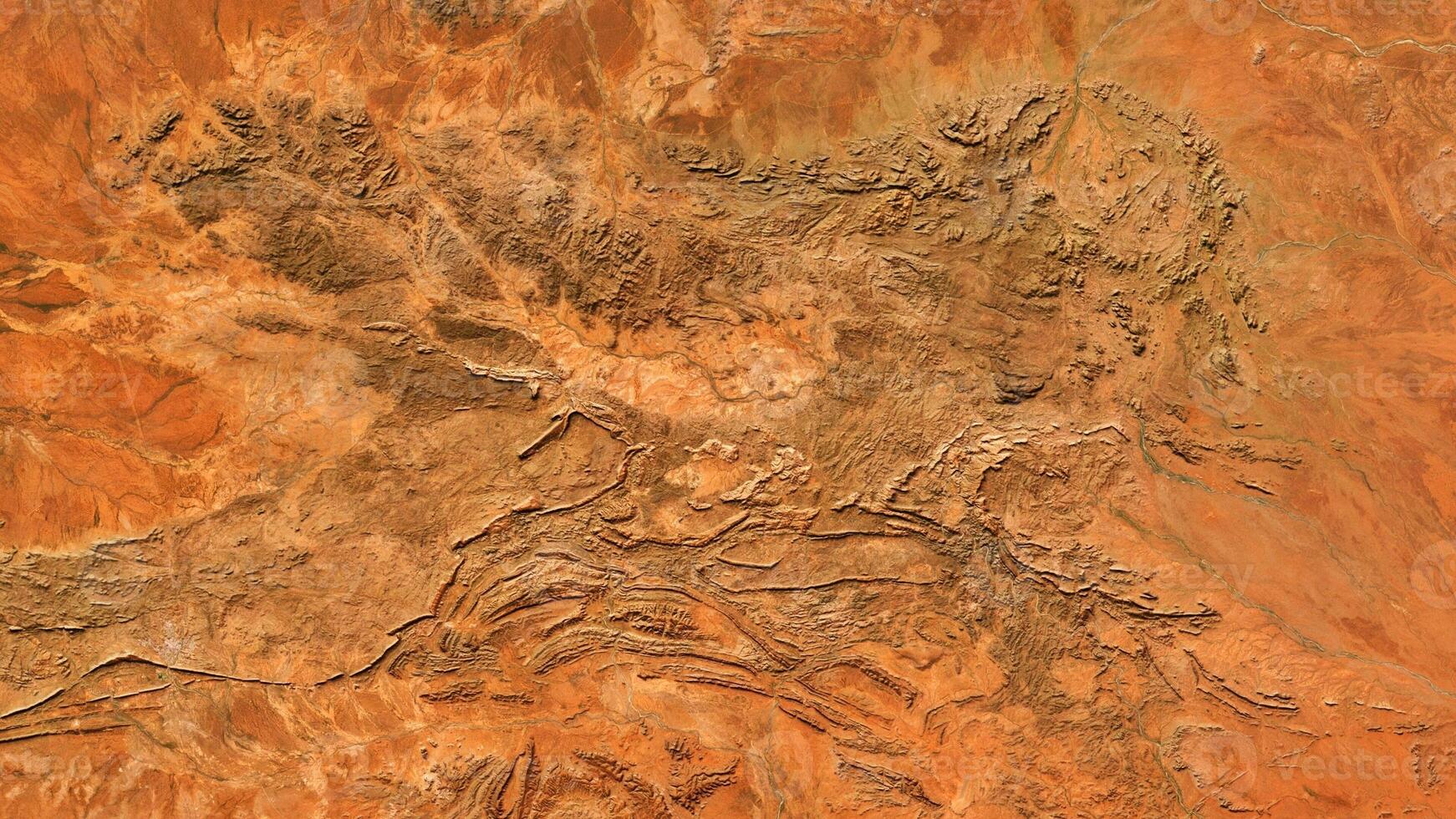 4K Desert Ruby Gap Nature Park North Australia Map, High Resolution Satellite View With No Border, Widescreen 4K Resolution photo