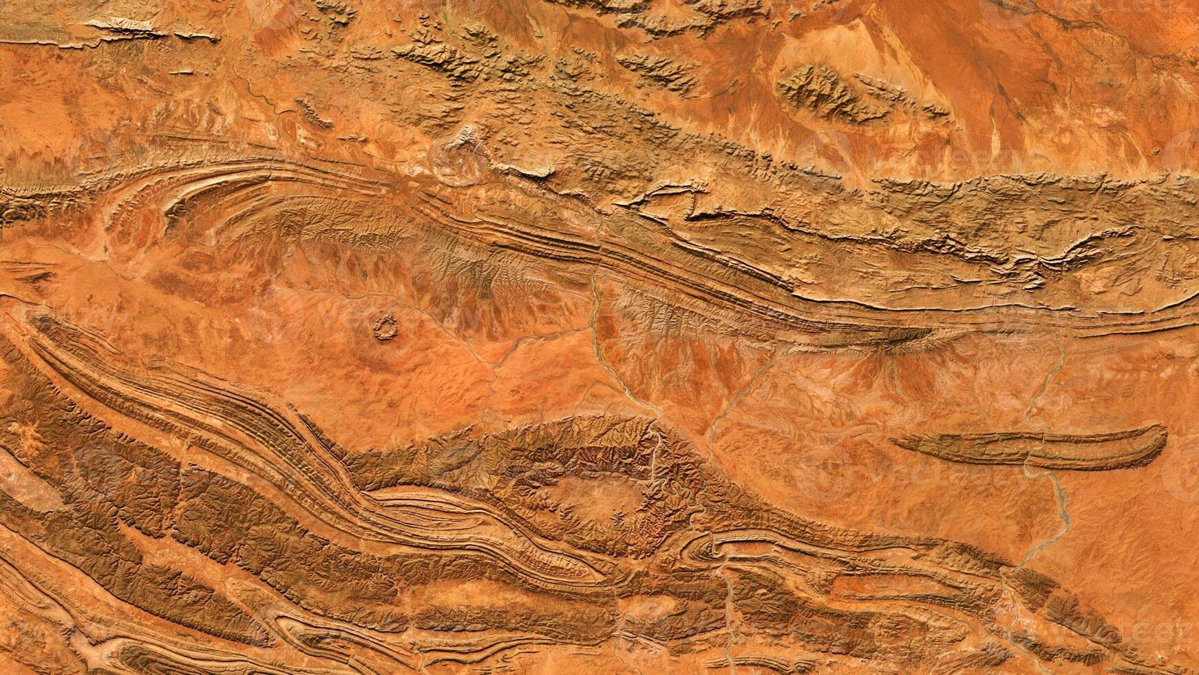 4K Desert Tjoritja West Macdonnell National Park North Australia Map, High Resolution Satellite View With No Border, Widescreen 4K Resolution photo