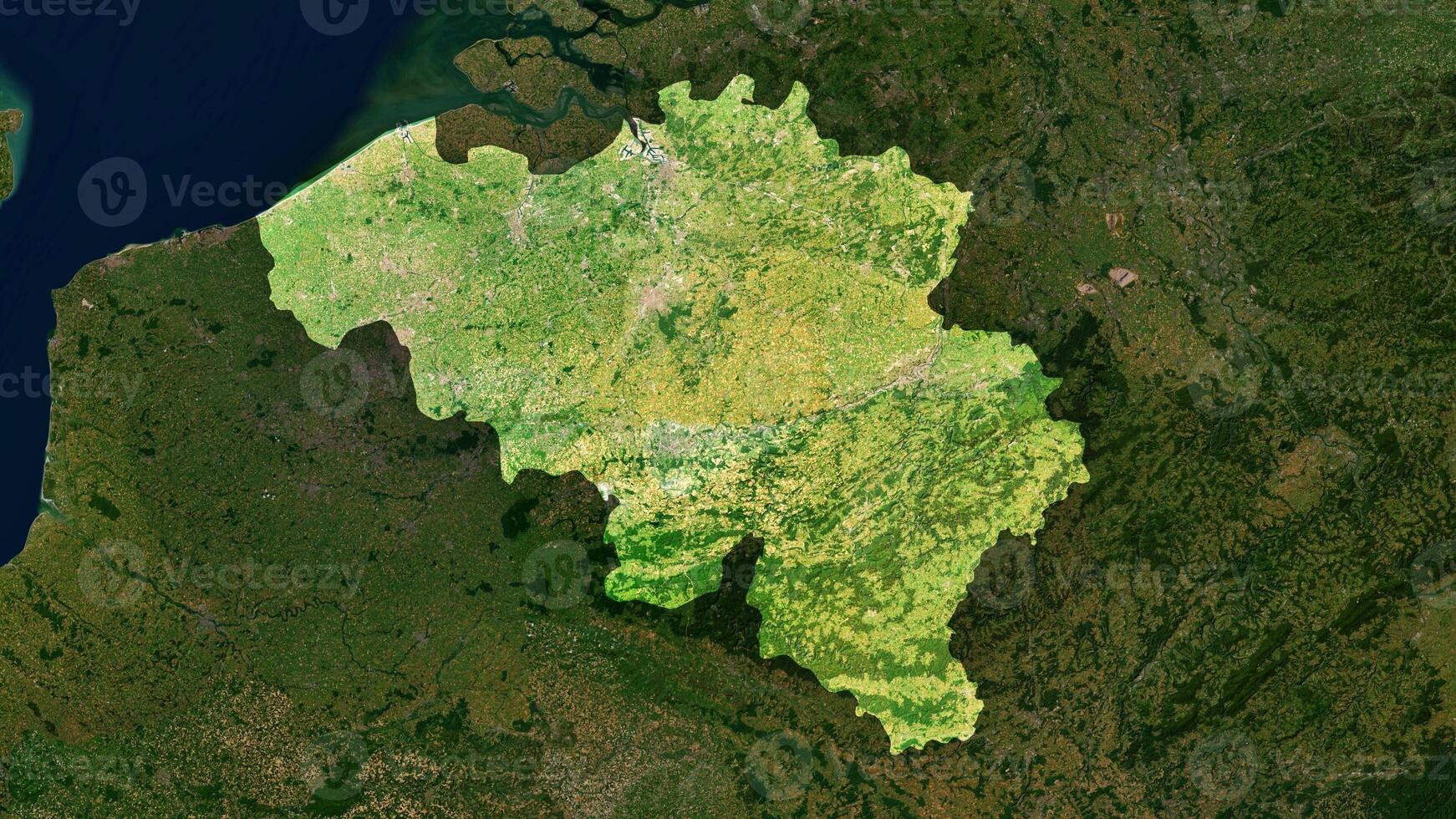 4K Belgium Territory Map in Europe, High Resolution Satellite View, Widescreen 4K Resolution photo
