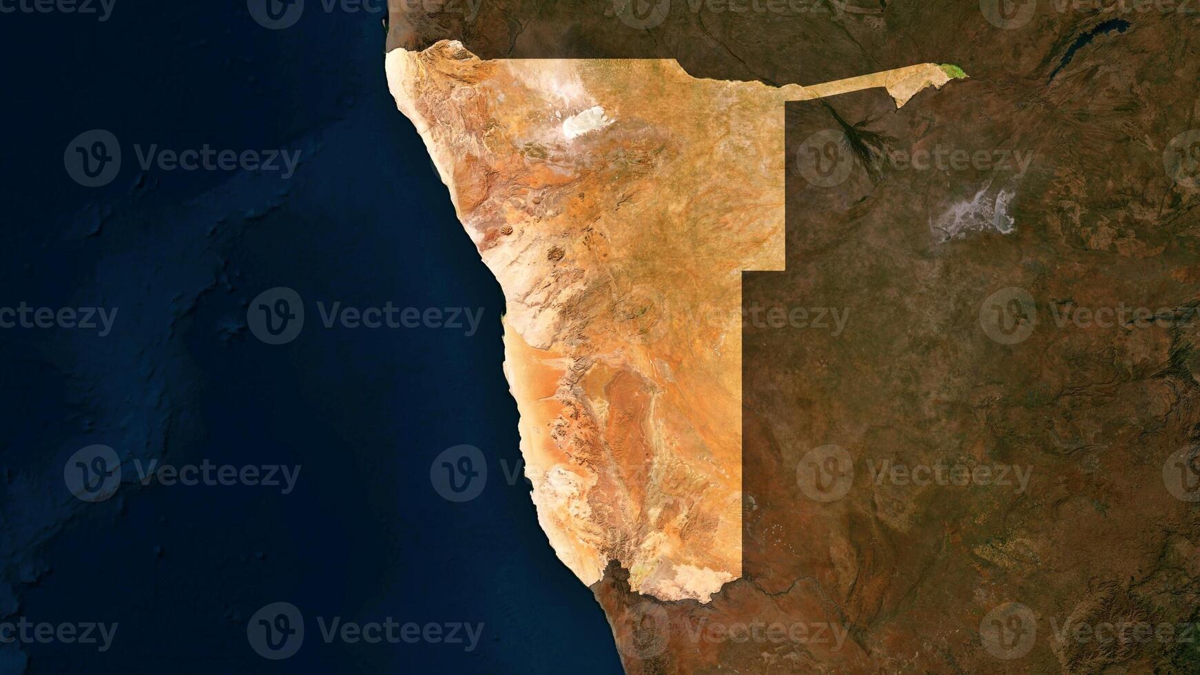 4K Namibia Territory Map in Africa, High Resolution Satellite View, Widescreen 4K Resolution photo
