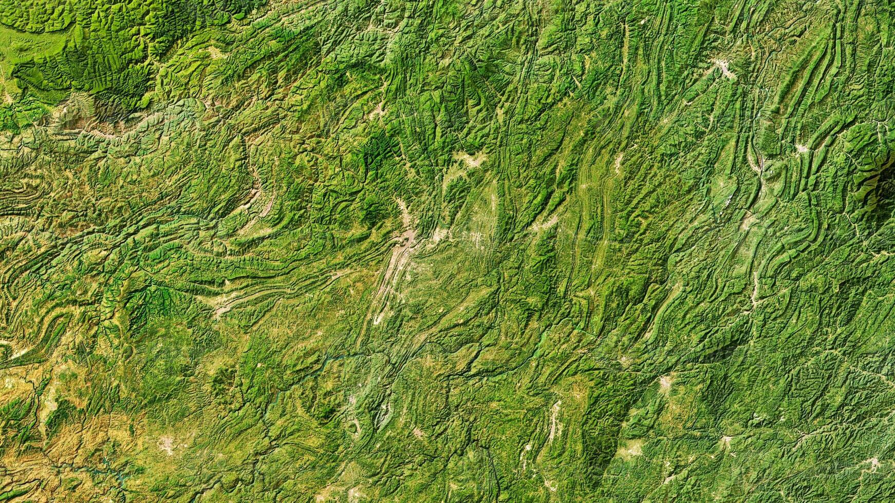 4K Zunyi of China Map, High Resolution Satellite View With No Border, Widescreen 4K Resolution photo