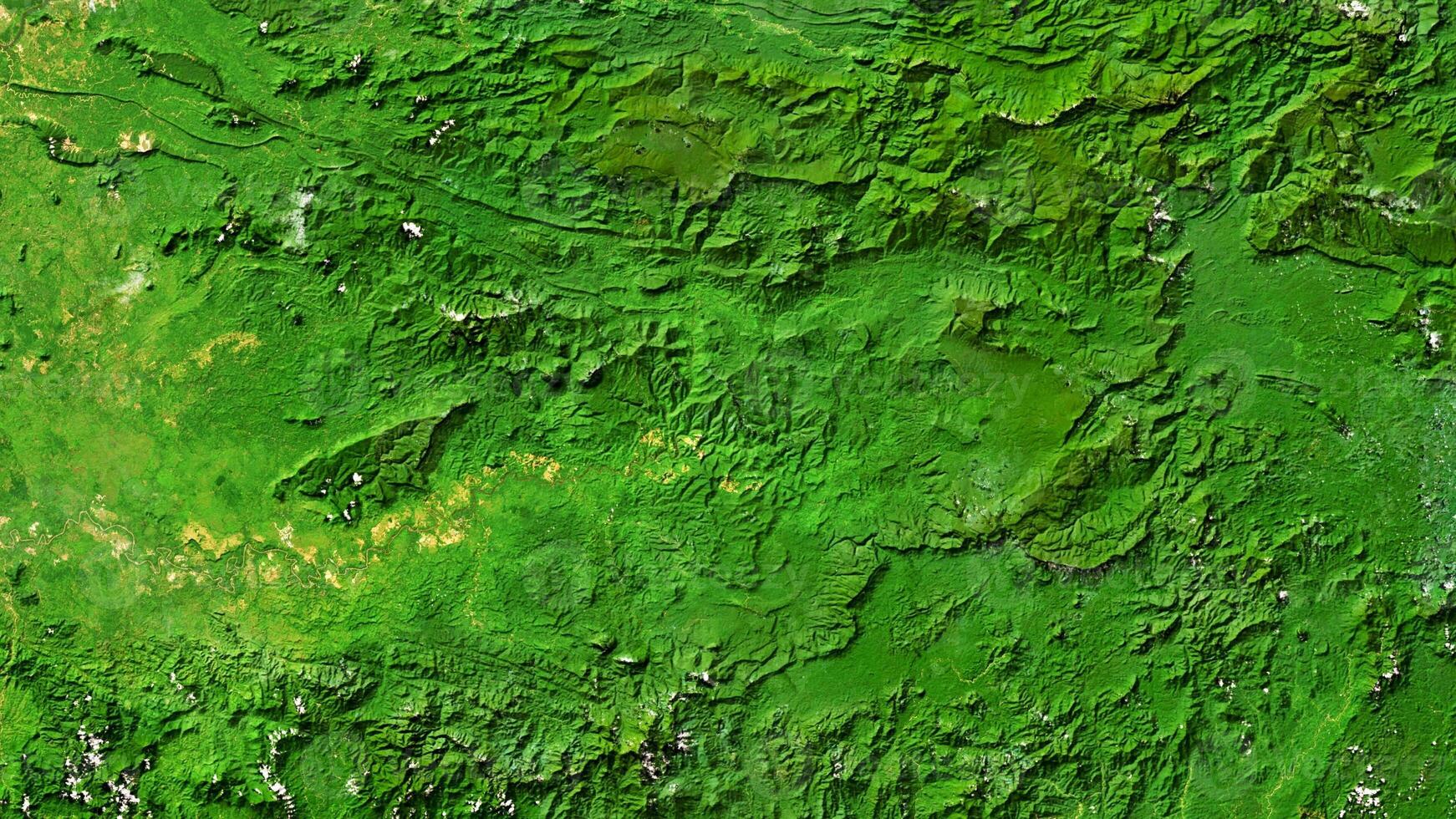 4K Central Kalimantan of Indonesia Map, High Resolution Satellite View With No Border, Widescreen 4K Resolution photo