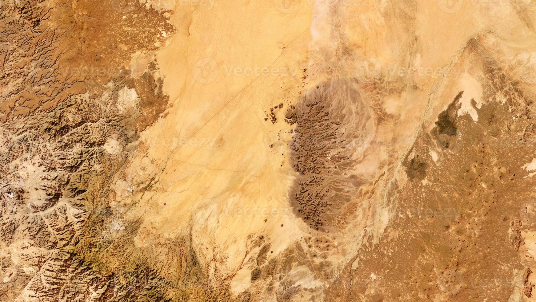 4K Desert Scenic in Arab Map, High Resolution Satellite View With No Border, Widescreen 4K Resolution photo