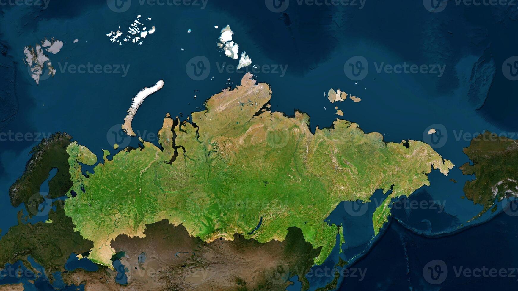 4K Russia Territory Map in Europe, High Resolution Satellite View, Widescreen 4K Resolution photo