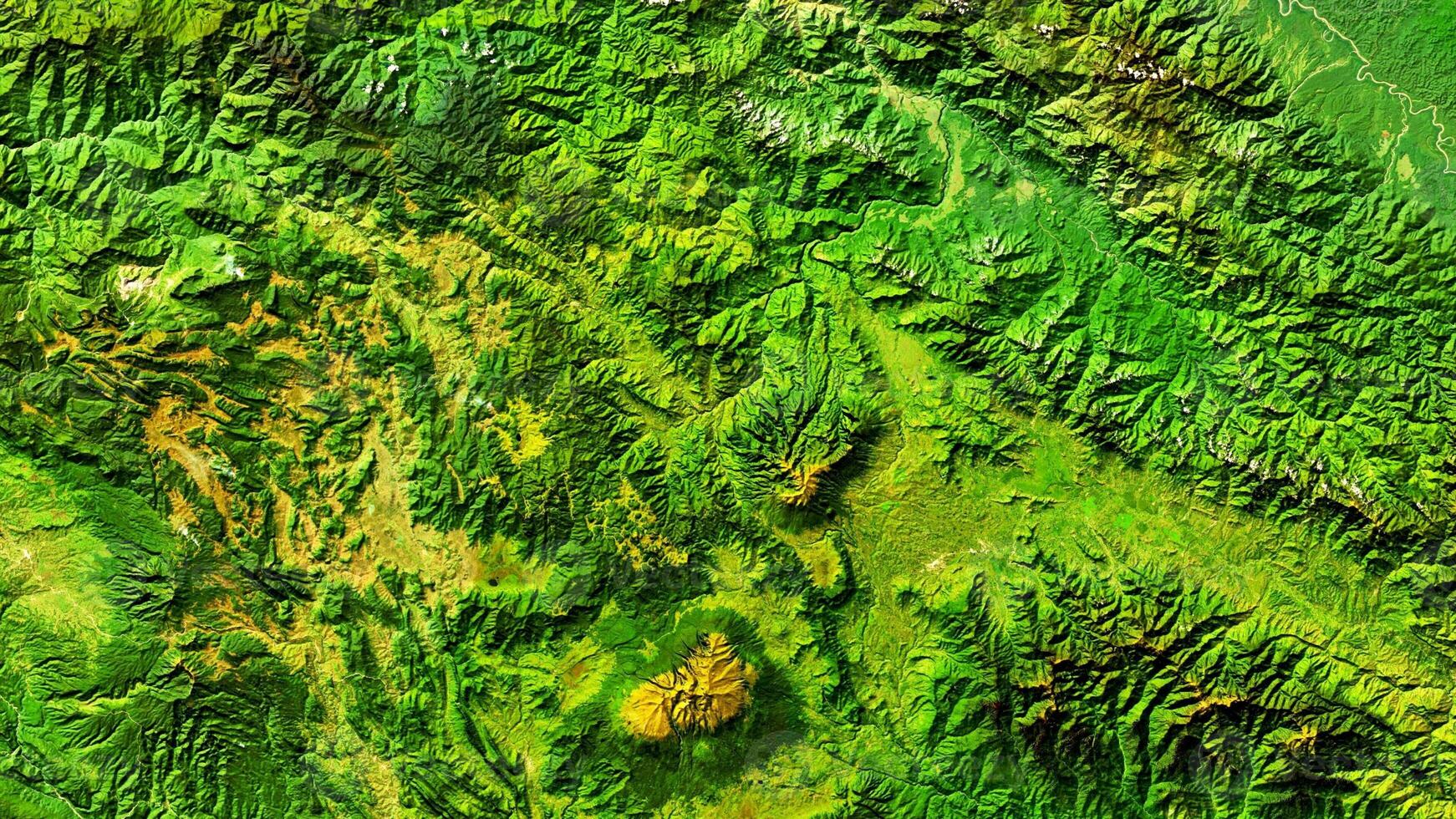4K Mount Hagen of Papua New Guinea Map, High Resolution Satellite View With No Border, Widescreen 4K Resolution photo