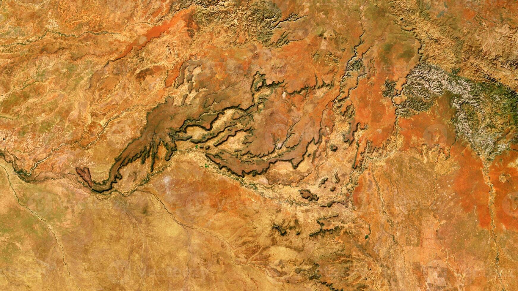 4K Dutton River in Queensland Australia Map, High Resolution Satellite View With No Border, Widescreen 4K Resolution photo