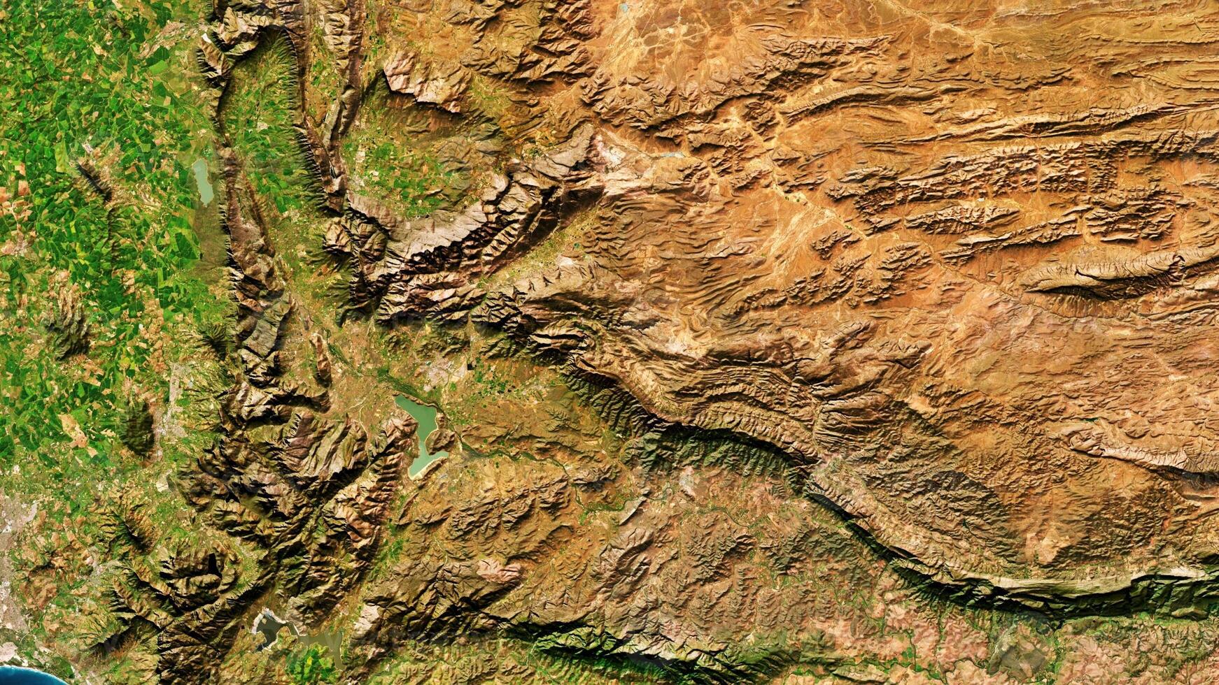 4K Anysberg Nature Reserve of South Africa Map, High Resolution Satellite View With No Border, Widescreen 4K Resolution photo