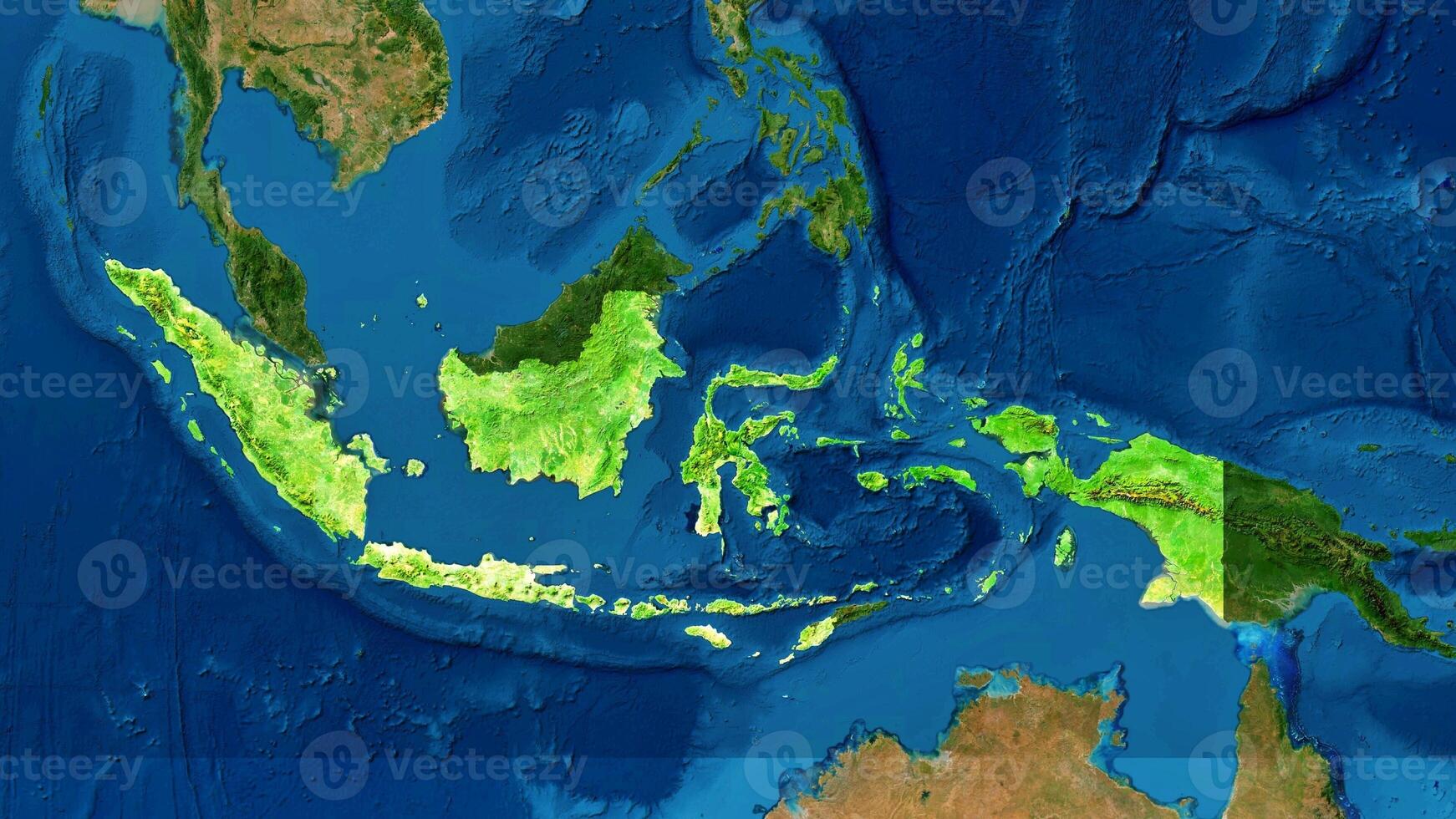 4K Indonesia Territory Map in Asia, High Resolution Satellite View, Widescreen 4K Resolution photo