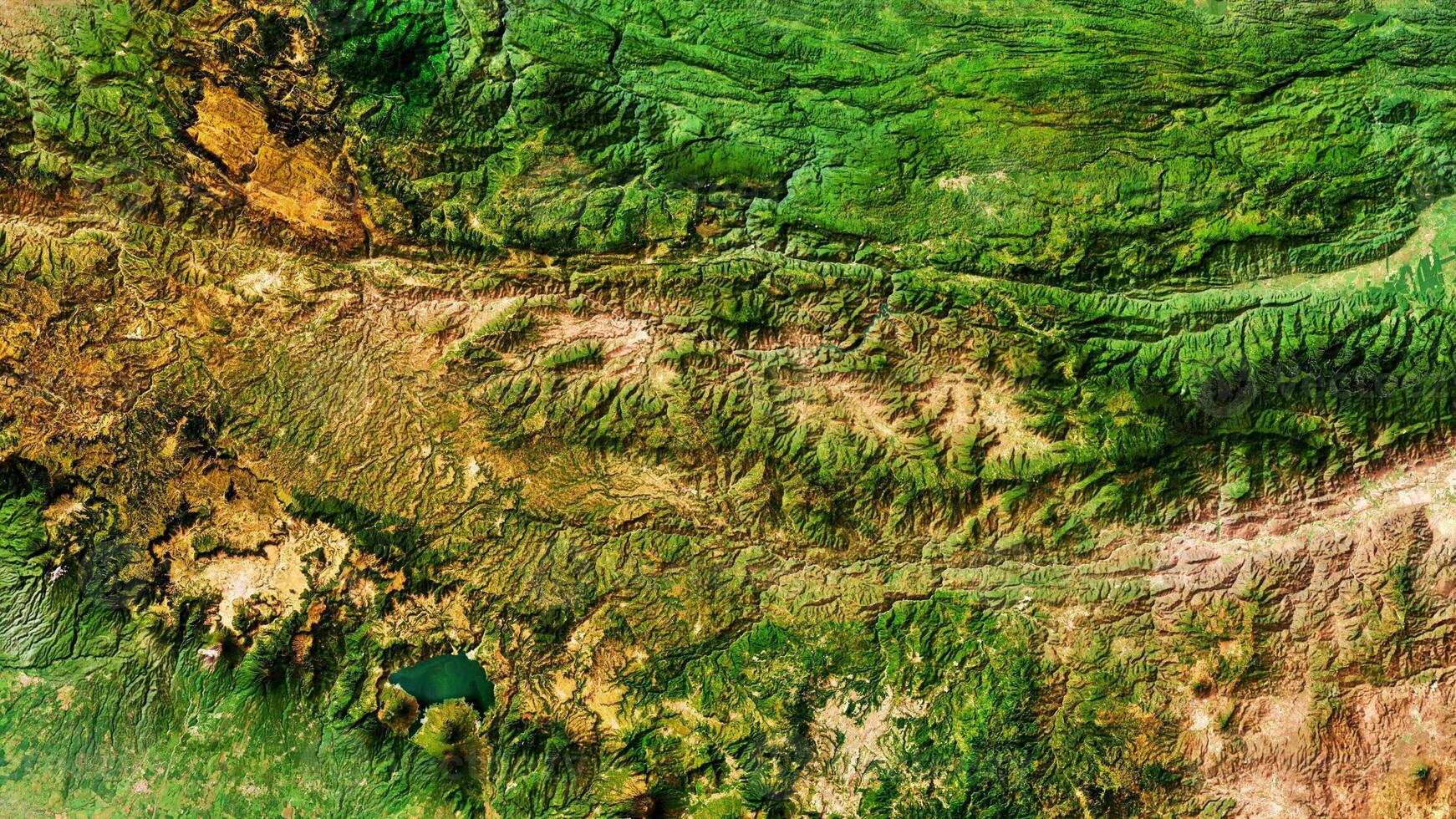 4K Atlitan Lake of Guatemala Map, High Resolution Satellite View With No Border, Widescreen 4K Resolution photo
