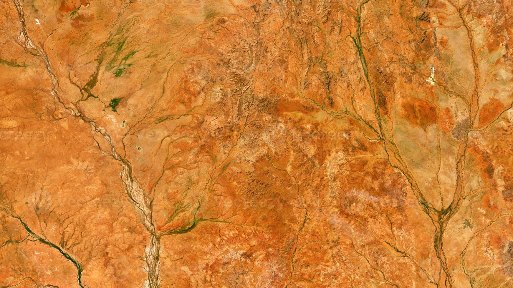 4K Desert Georgina Queensland Map, High Resolution Satellite View With No Border, Widescreen 4K Resolution photo