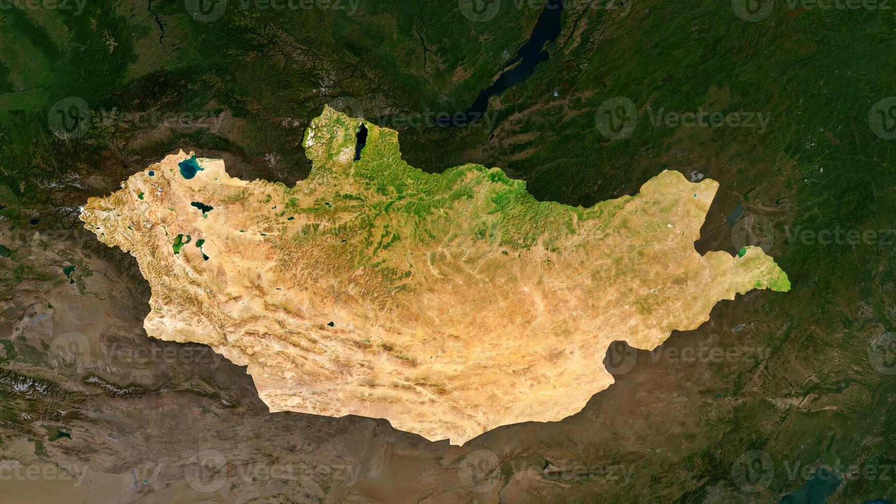 4K Mongolia Territory Map in Asia, High Resolution Satellite View, Widescreen 4K Resolution photo